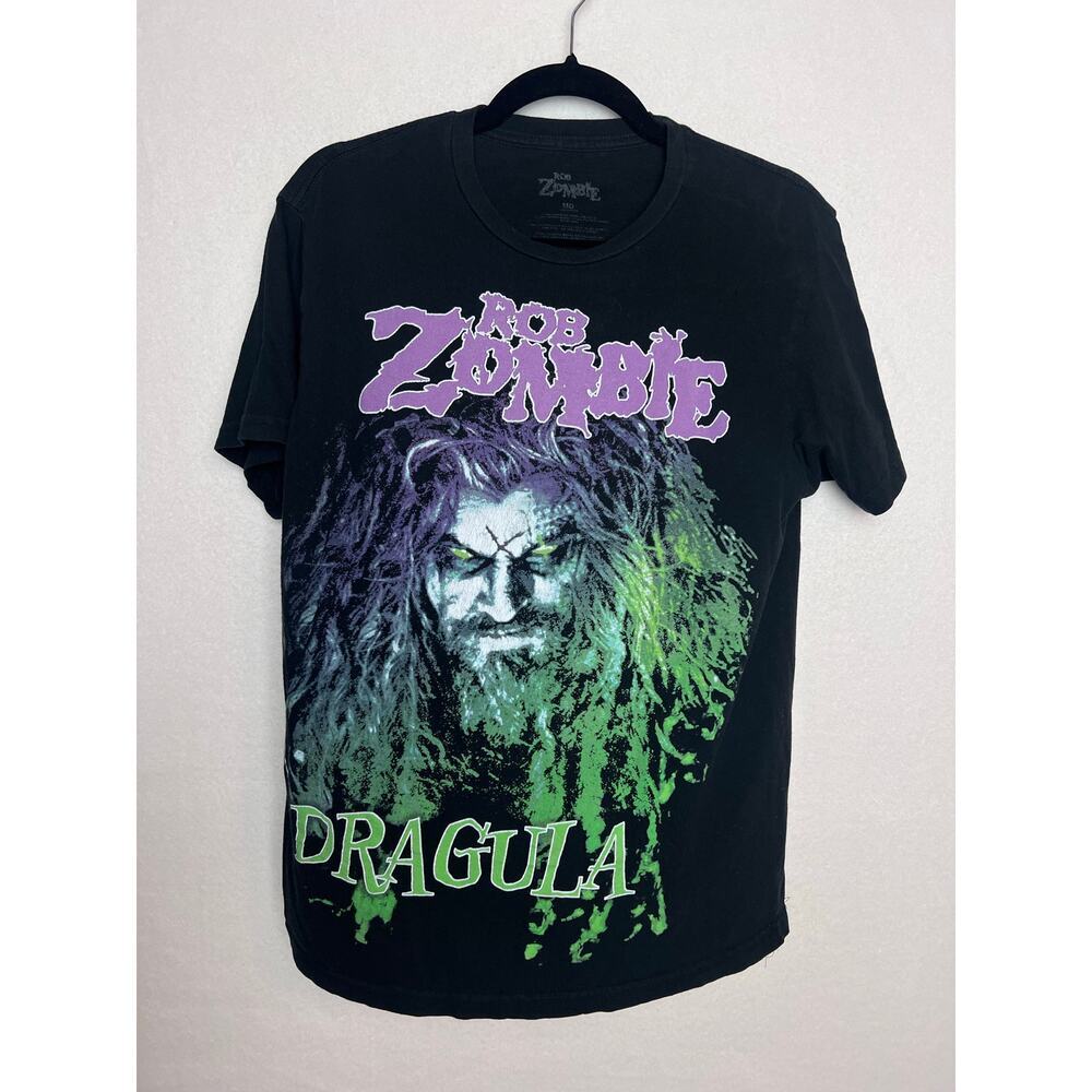 Rob Zombie Dragula Shirt Black Short Sleeve T-Shirt Size Medium Purple Green